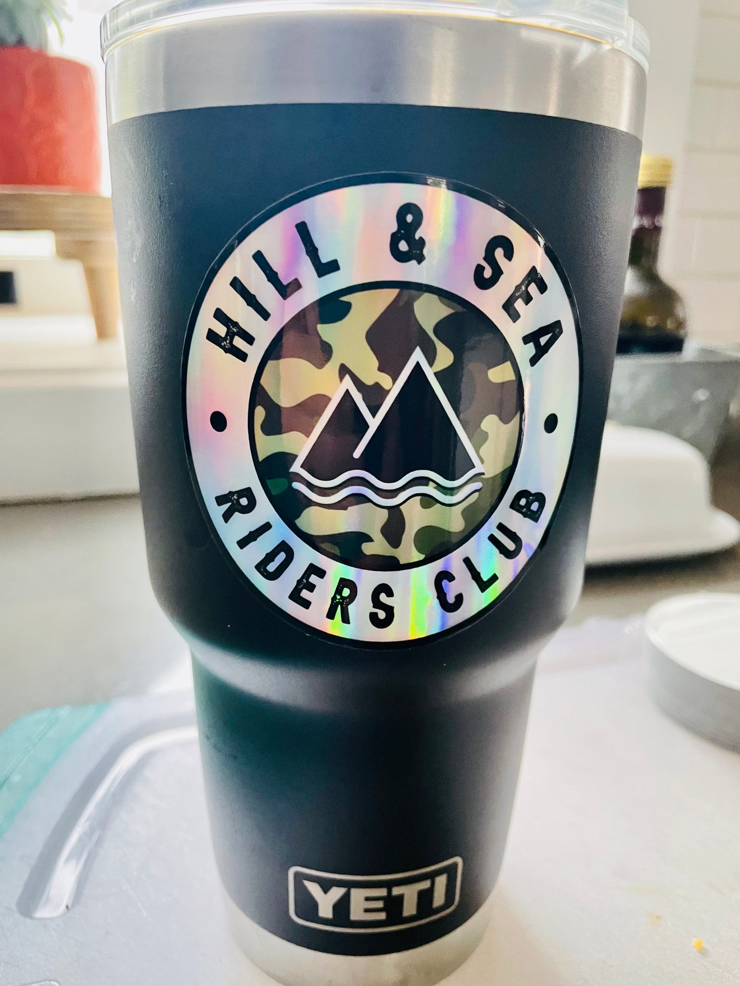 Hill & Sea Riders Club Hologram Premium Sticker