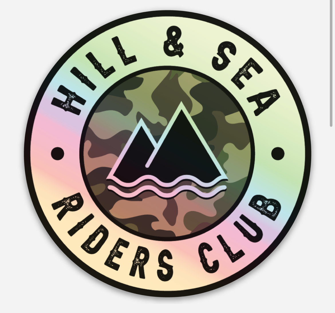 Hill & Sea Riders Club Hologram Premium Sticker